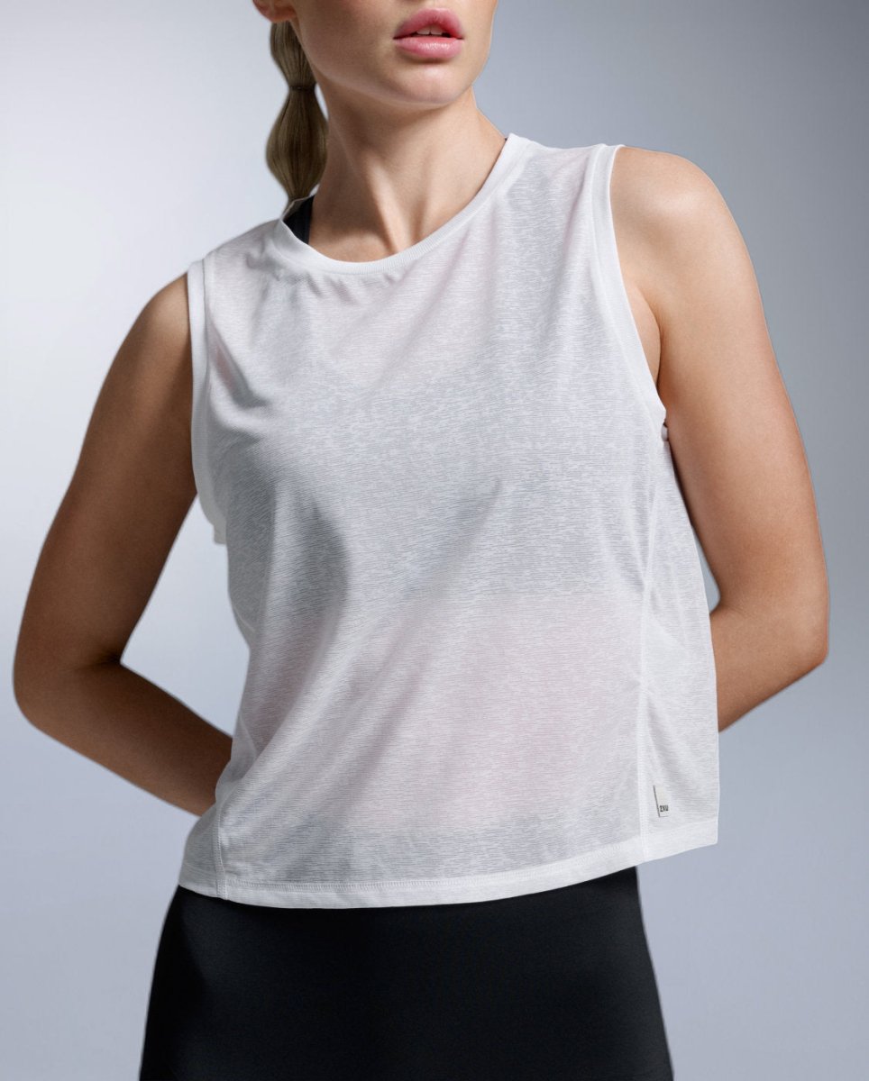 2XU - ReLight Crop Tank Tanktop Damen - white/white - 2X-WR7568A-WHT/WHT-XXS - Sportbrands24