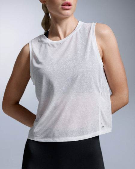 2XU - ReLight Crop Tank Tanktop Damen - white/white - 2X-WR7568A-WHT/WHT-XXS - Sportbrands24