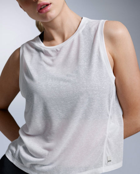 2XU - ReLight Crop Tank Tanktop Damen - white/white - 2X-WR7568A-WHT/WHT-XXS - Sportbrands24