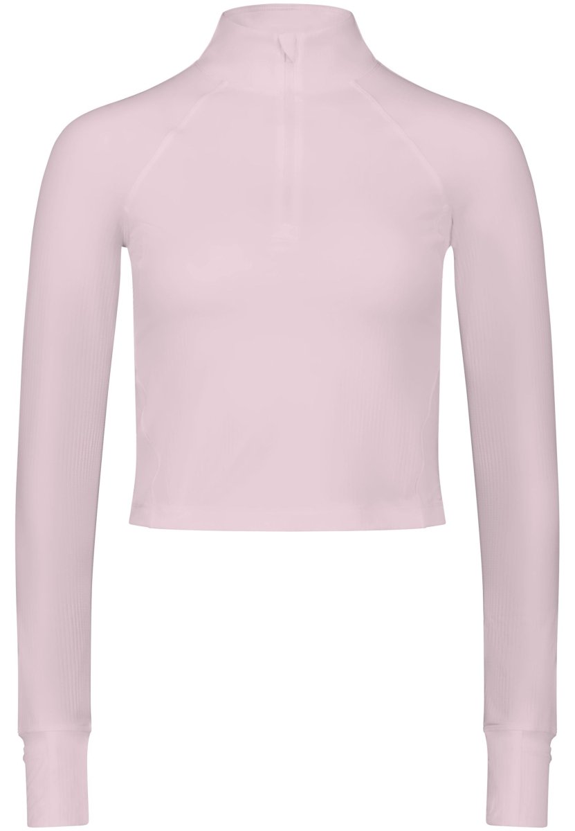2XU - Womens Aero Waffle 1/2 Zip Laufshirt Damen - pink frost/pink reflective - 2X-WR7575A-PIF/PRF-XXS - Sportbrands24