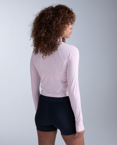 2XU - Womens Aero Waffle 1/2 Zip Laufshirt Damen - pink frost/pink reflective - 2X-WR7575A-PIF/PRF-XXS - Sportbrands24