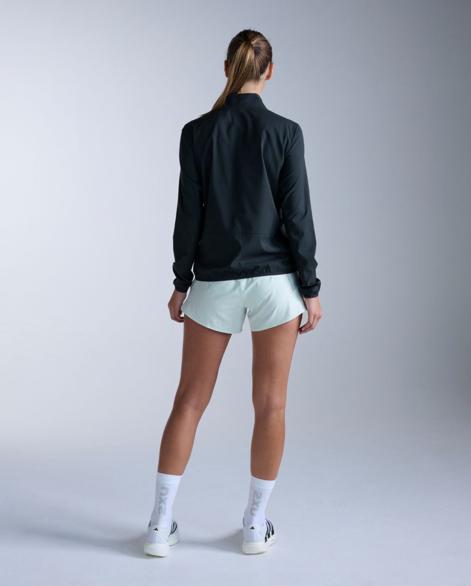 2XU - Aero Jacket Windjacke Damen - black/silver reflective - 2X-WR7576A-BLK/SRF-XXS - Sportbrands24