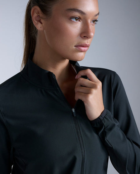 2XU - Aero Jacket Windjacke Damen - black/silver reflective - 2X-WR7576A-BLK/SRF-XXS - Sportbrands24