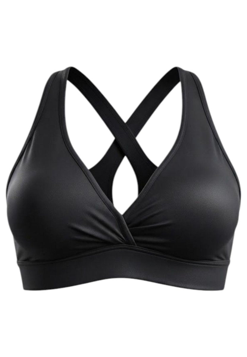 2XU - Feather Flex BondedCrossBackBra Sport-BH Damen - black/black - 2X-WR7648A-BLK/BLK-XXS - Sportbrands24