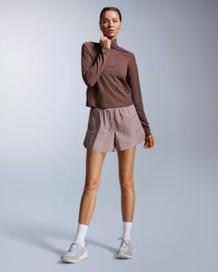 2XU - Aero Trail 1/2 Zip Laufshirt Damen - currant silver reflective - 2X-WR7659A-CRT/SRF-XXS - Sportbrands24