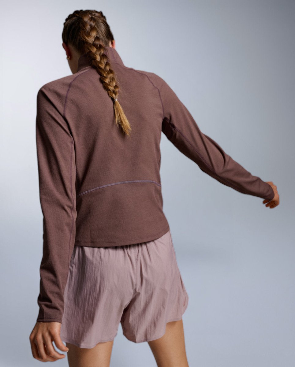 2XU - Aero Trail 1/2 Zip Laufshirt Damen - currant silver reflective - 2X-WR7659A-CRT/SRF-XXS - Sportbrands24