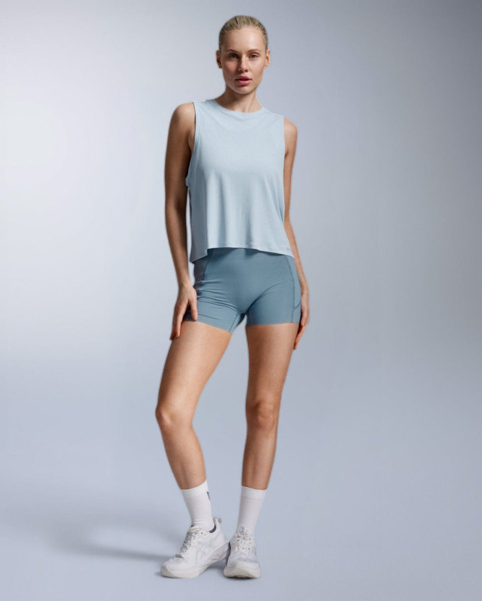 2XU - Aero Trail Tank Laufshirt Damen - bay/bay reflective - 2X-WR7662A-BAY/BYR-XXS - Sportbrands24
