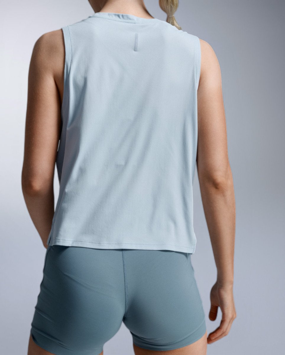 2XU - Aero Trail Tank Laufshirt Damen - bay/bay reflective - 2X-WR7662A-BAY/BYR-XXS - Sportbrands24