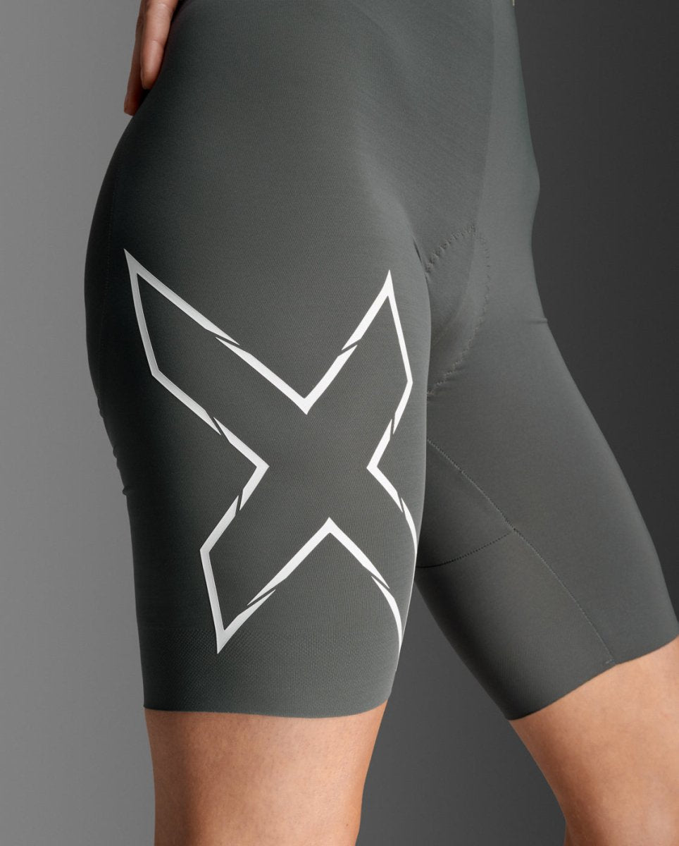2XU - Light Speed React Sleeved Trisuit Triathlonanzug Damen - lemon ice/jupiter - 2X-WT7401D-LMI/JUP-XXS - Sportbrands24