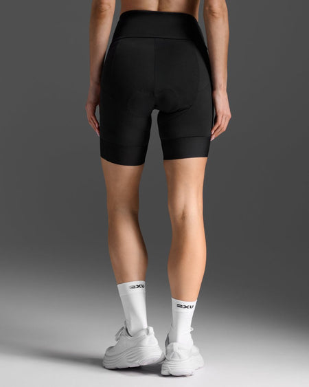 2XU - Aero Hex 7 Inch Tri Short Triathlonshorts Damen - black/white - 2X-WT7403B-BLK/WHT-XXS - Sportbrands24