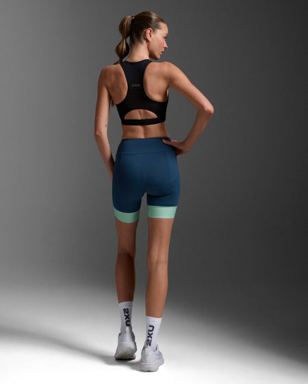 2XU - Aero Hex 7 Inch Tri Short Triathlonshorts Damen - jelly mint/majol - 2X-WT7403B-JLM/MAJ-XXS - Sportbrands24