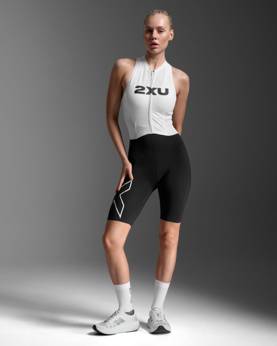 2XU - Light Speed React Trisuit Triathlonanzug Damen - black/white - 2X-WT7646D-BLK/WHT-XXS - Sportbrands24