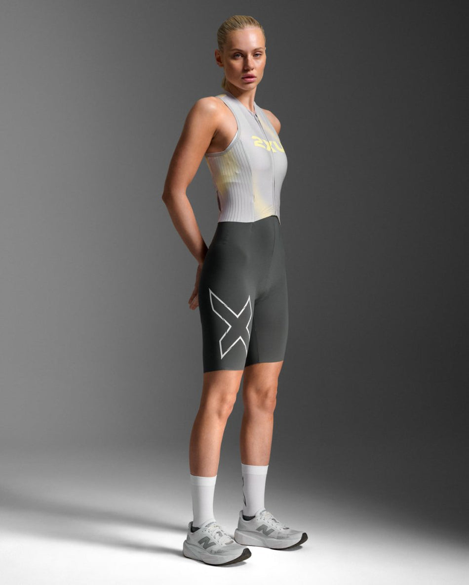 2XU - Light Speed React Trisuit Triathlonanzug Damen - lemon ice/jupiter - 2X-WT7646D-LMI/JUP-XXS - Sportbrands24