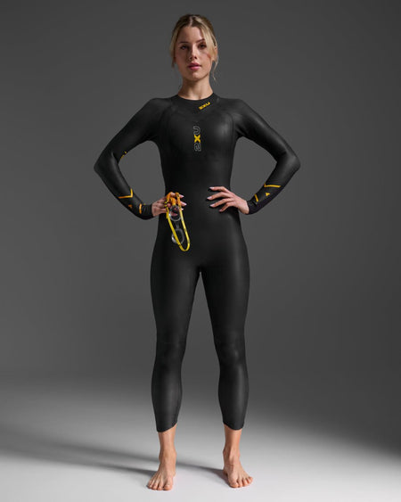 2XU - Propel P:1 Wetsuit Neoprenanzug Damen - black/ambition - 2X-WW4994C-BLK/ABN-M - Sportbrands24