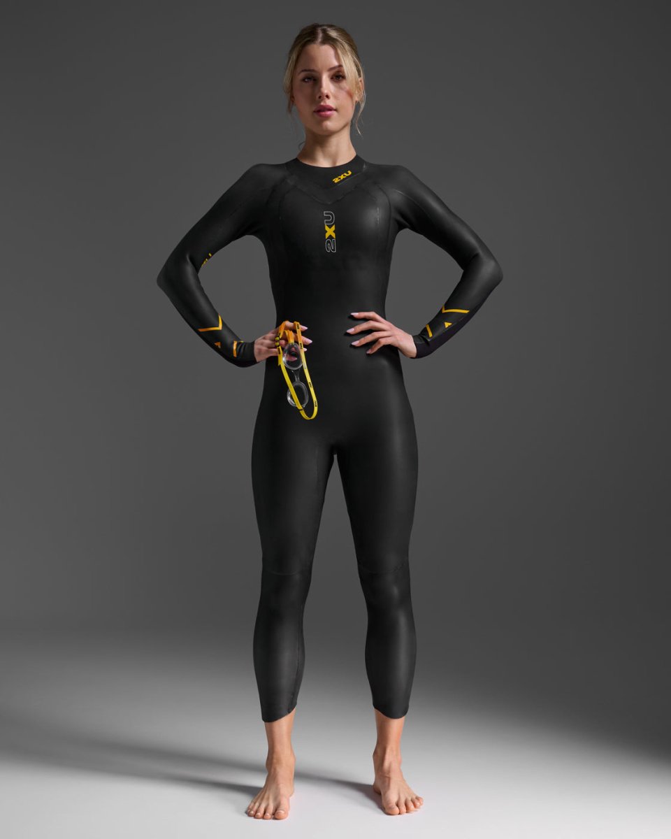 2XU - Propel P:1 Wetsuit Neoprenanzug Damen - black/ambition - 2X-WW4994C-BLK/ABN-SM - Sportbrands24