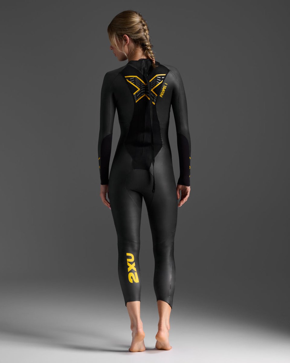 2XU - Propel P:1 Wetsuit Neoprenanzug Damen - black/ambition - 2X-WW4994C-BLK/ABN-XS - Sportbrands24